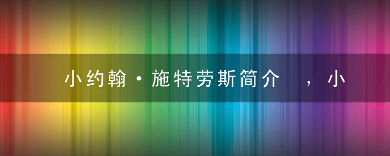 小约翰·施特劳斯简介 ，小约翰施特劳斯代表作